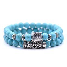Load image into Gallery viewer, Owl Bracelet Jewelry Stone Bracelets Men Women Pulseira Masculina Feminina Bileklik Pulseras Mujer Bijoux Armband set