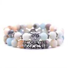Load image into Gallery viewer, Owl Bracelet Jewelry Stone Bracelets Men Women Pulseira Masculina Feminina Bileklik Pulseras Mujer Bijoux Armband set