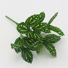 Load image into Gallery viewer, Home Garden Decoration 5 Forks Leaf Artificial Plants Green Grass Tress Silk Fake Flowers Simulation Plants Wall Material