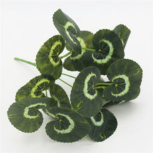 Load image into Gallery viewer, Home Garden Decoration 5 Forks Leaf Artificial Plants Green Grass Tress Silk Fake Flowers Simulation Plants Wall Material