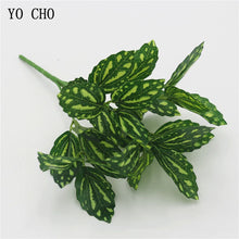 Load image into Gallery viewer, Home Garden Decoration 5 Forks Leaf Artificial Plants Green Grass Tress Silk Fake Flowers Simulation Plants Wall Material