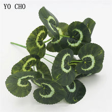 Load image into Gallery viewer, Home Garden Decoration 5 Forks Leaf Artificial Plants Green Grass Tress Silk Fake Flowers Simulation Plants Wall Material