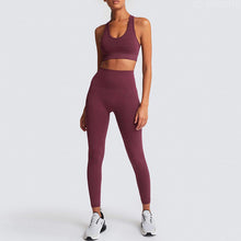 Load image into Gallery viewer, Yoga Sets Women's Leggings + Bras Woman Gym Clothing Sports Suits