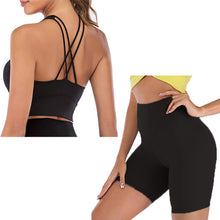 Load image into Gallery viewer, Yoga Bra Shorts 2 Piece Sets Workout Clothes Spandex For Women