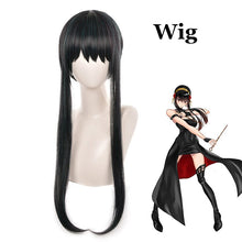 Load image into Gallery viewer, Yor Forger Cosplay Anime Spy X Family Cosplay Costume Yor Forger Wig Black Dress Outfit Cosplay Costume Long Hair Women Clothes