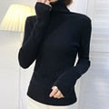 Load image into Gallery viewer, Women Pullover Turtleneck Sweater Autumn Long Sleeve Slim Elastic Korean Simple Basic Cheap Jumper Solid Color Top