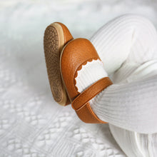 Load image into Gallery viewer, Soft Leather Baby Moccasins Shoes Newborn Rubber Sole Baby Shoes Floral Borders Toddler Shoes Baby Girls Anti-Slip Prewalker