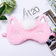 Load image into Gallery viewer, Soft Plush Sleeping Mask Eye Masks Cute Glitter Unicorn Eye Cover Plush Eyepatch Eye Cover Sleeping Blindfold for Travel Rest