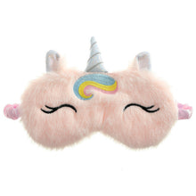 Load image into Gallery viewer, Soft Plush Sleeping Mask Eye Masks Cute Glitter Unicorn Eye Cover Plush Eyepatch Eye Cover Sleeping Blindfold for Travel Rest