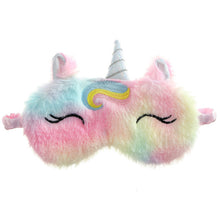 Load image into Gallery viewer, Soft Plush Sleeping Mask Eye Masks Cute Glitter Unicorn Eye Cover Plush Eyepatch Eye Cover Sleeping Blindfold for Travel Rest