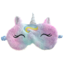 Load image into Gallery viewer, Soft Plush Sleeping Mask Eye Masks Cute Glitter Unicorn Eye Cover Plush Eyepatch Eye Cover Sleeping Blindfold for Travel Rest