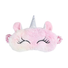 Load image into Gallery viewer, Soft Plush Sleeping Mask Eye Masks Cute Glitter Unicorn Eye Cover Plush Eyepatch Eye Cover Sleeping Blindfold for Travel Rest