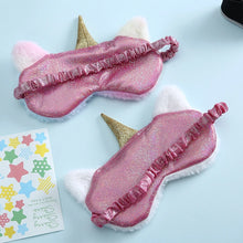Load image into Gallery viewer, Soft Plush Sleeping Mask Eye Masks Cute Glitter Unicorn Eye Cover Plush Eyepatch Eye Cover Sleeping Blindfold for Travel Rest