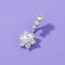 Load image into Gallery viewer, Zirconia butterfly pendant body piercing jewellery crystal navel ring