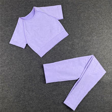 Load image into Gallery viewer, Yoga Bra Crop top Sport Bra Workout Outfit Seamless Polyester Gym Set