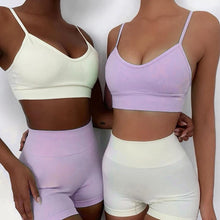Load image into Gallery viewer, Yoga Bra Crop top Sport Bra Workout Outfit Seamless Polyester Gym Set