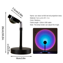 Load image into Gallery viewer, Sunset Projection Aesthetic Lamp USB Led Night Light Wall Lamp Photography Background for Home Living Room Bedroom Decoration