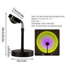 Load image into Gallery viewer, Sunset Projection Aesthetic Lamp USB Led Night Light Wall Lamp Photography Background for Home Living Room Bedroom Decoration