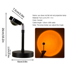 Load image into Gallery viewer, Sunset Projection Aesthetic Lamp USB Led Night Light Wall Lamp Photography Background for Home Living Room Bedroom Decoration