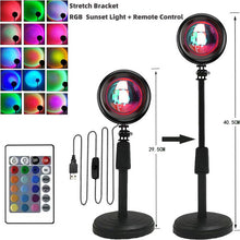 Load image into Gallery viewer, Lamp Rainbow Atmosphere Led Night Light Sunset Light For Home Bedroom Background Wall USB Table Lamp
