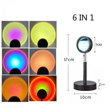 Load image into Gallery viewer, Lamp Rainbow Atmosphere Led Night Light Sunset Light For Home Bedroom Background Wall USB Table Lamp