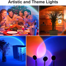 Load image into Gallery viewer, Lamp Rainbow Atmosphere Led Night Light Sunset Light For Home Bedroom Background Wall USB Table Lamp