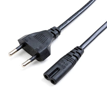 Load image into Gallery viewer, Black 2 Pin Prong to C7 Extension Cable Power Supply Cord IEC Figure 8 AC Power Cable For XBOX PS4 Laptop LED Light