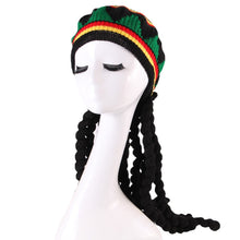 Load image into Gallery viewer, Braids Straw Hat Beret Jamaica Hat Men's Wig Wool Halloween Hat Factory