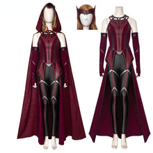 Load image into Gallery viewer, Superheroine Halloween Scarlet Cosplay Witch Costume High Quality Vision Wanda Maximoff Battle Outfit
