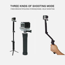 Load image into Gallery viewer, 3-Way Flexible Tripod Stand Mount Selfie Handheld Foldable Bracket for GoPro Hero 5 4 3+3 Action Camera