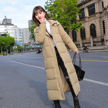 Load image into Gallery viewer, Women's X-long Hooded Winter Down Parka Ladies Warm Slim Split Jacket Coat Female