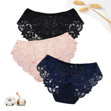 Load image into Gallery viewer, FallSweet Sexy Lace Women Panties Ultra Thin Plus Size Briefs Hollow Lace Underwear