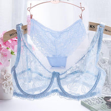 Load image into Gallery viewer, Intimates Hollow Out Lace Bra Briefs Women Ultra-thin Underwear Bra and Panties Set Sexy Lingerie