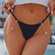 Load image into Gallery viewer, Women Cotton Thongs With Removable Chains S-L Sexy Low-Rise T-Back Underpants Ladies G-strings Female Underwear LingeriePanties