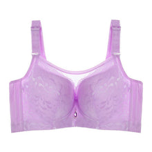 Load image into Gallery viewer, Full Coverage Bras for Women Plus Size Lace Brassiere with Mesh E F Cup Push Up Underwear