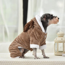 Load image into Gallery viewer, Pet Reindeer Halloween Christmas Elk Costume Dog Puppy Hoodie Cat Winter Coat Coral Velvet Fleece Clothes