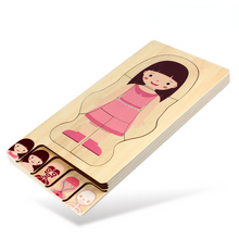 Load image into Gallery viewer, Multi-Layer Wooden Human Body Puzzles Structure Toys Children Early Learning Educational Body Cognition Baby Toys Puzzles