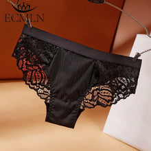Load image into Gallery viewer, Lace Flowers Briefs for Women Hollow Breathable Panties Low Waist Seamless Lingerie Female Alluring Underpants
