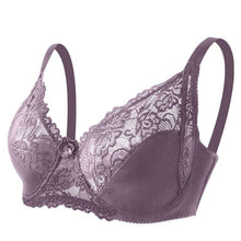 Load image into Gallery viewer, Full Cup Thin Underwear Bra Plus Size Wireless Adjustable Lace Women's Bra Breast Cover D E Cup Large Size Lace Bras