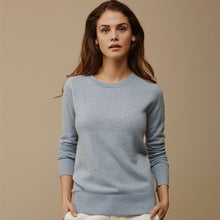 Load image into Gallery viewer, Woman winter 100% Cashmere sweaters and auntmun knitted Pullovers High Quality Warm Female O-neck Black cheap top