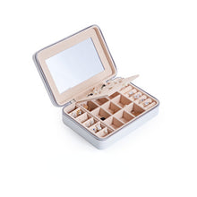 Load image into Gallery viewer, Portable Jewelry Storage Box Stud Earrings Ring Zipper Holders Case