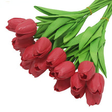 Load image into Gallery viewer, Artificial Tulip Flowers Mini Tulip Flowers Fakes Flowers Real Wedding Flowers Wedding Banquet Bridal Home Decor Valentines Day