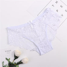 Load image into Gallery viewer, Embroidered Lace Panties Transparent Sexy Low Waist Underwear Ladies Girls Soft Breathable Briefs