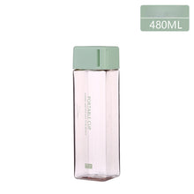Load image into Gallery viewer, Water Bottle Square Water Student Shatter Proof Plastic Pc Transparent Gift Cup
