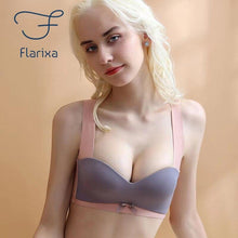 Load image into Gallery viewer, Flarixa Latex Underwear Seamless Plus Size Women's Underwear Invisible Push Up Sports Bra Without Bones Low Cut Sexy Lingerie5XL