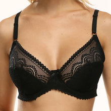 Load image into Gallery viewer, C Cup Unlined Bra French Style Light Weight Women Underwear Sexy Floral Lace Bras Breathable Ultrathin Soft Deep V Lingerie Top