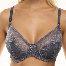 Load image into Gallery viewer, C Cup Unlined Bra French Style Light Weight Women Underwear Sexy Floral Lace Bras Breathable Ultrathin Soft Deep V Lingerie Top