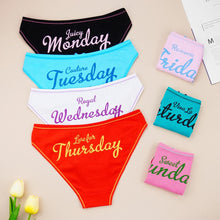 Load image into Gallery viewer, 7pcs/lot Week Women Panty Cotton Low Waist Underwear Comfortable Briefs Ladies Panties