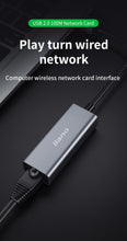 Load image into Gallery viewer, USB2.0 100M Wired Network Port USB to Network Port Adapter for MacBook,Laptop,Cpmputer,Lenovo and More