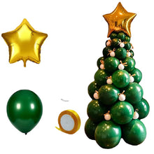 Load image into Gallery viewer, Christmas Green Rubber Balloons Package Forest Series Christmas Tree Set